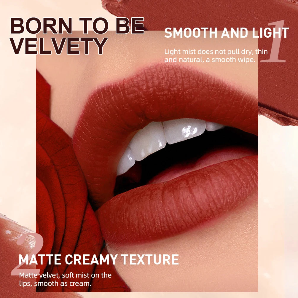 Ultimate Matte Nude Lipstick and Lip Liner Pencil Set - Waterproof, Long-Lasting, and Perfect for All-Day Wear!