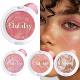 Pearly Blush Marble Pattern Face Makeup - Long-Lasting Brightening Blush and Highlight with High Pigment Contour