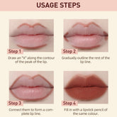 QIBEST Lipstick Pencil Waterproof Sexy Red Nude Purple Matte Tint Lipstick Lasting Lip Liner Pen Longlasting Makeup Cosmetics