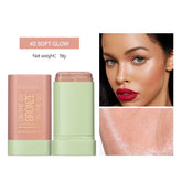 Professional Bronzer and Highlighter Stick for Contouring and Blushing - Peach Shade, Korean Cosmetic Powder