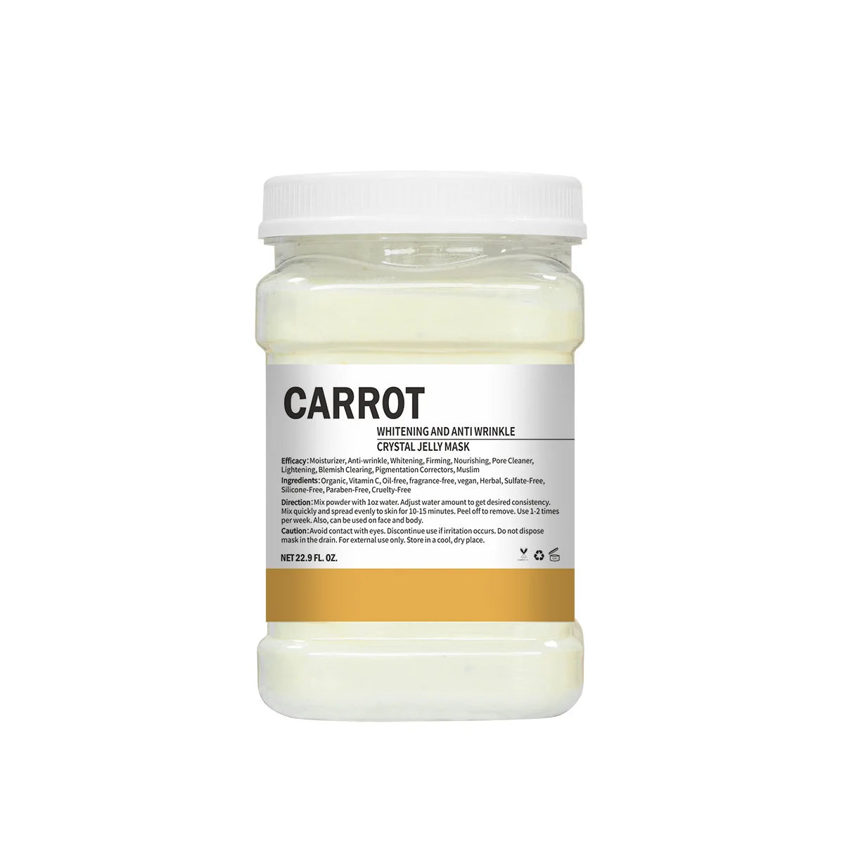 650G Enzyme Crystal Facial Mask Powder - Moisturizing Carrot and Rose Petal Jelly Face Care for Dropshipping