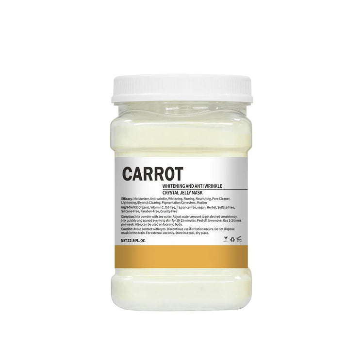 650G Enzyme Crystal Facial Mask Powder - Moisturizing Carrot and Rose Petal Jelly Face Care for Dropshipping