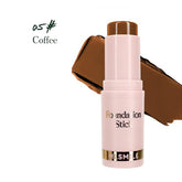 Full Coverage Facial Stick Foundation for Dark Skin - Long-Lasting Oil-Control Concealer Base Cream with Matte Natural Finish
