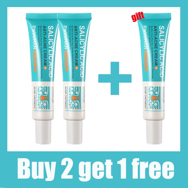 Salicylic Acid Acne Treatment Cream for Pore Cleansing, Redness Reduction, and Moisturizing Skin Care