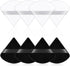 8 PCS Pure Cotton Soft Triangle Wedge Makeup Powder Puffs for Loose Mineral Body Powder, Cosmetic Foundation Sponge Tool (4 Black + 4 White)