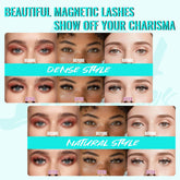 Magnetic Eyelashes with Lash Clusters Applicator 3 Magnets Natural Magnetic False Lashes Kit Wispy Reusable Cluster Eyelash Extensions with Magnets No Lashes Glue or Liner Needed(2 Pairs-Natural)
