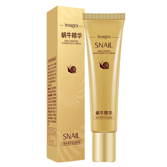 Snail Essence Eye Cream for Dark Circles, Puffiness, and Wrinkles - Moisturizing Anti-Aging Eye Gel