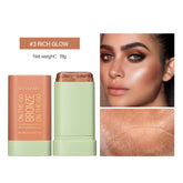 Professional Bronzer and Highlighter Stick for Contouring and Blushing - Peach Shade, Korean Cosmetic Powder