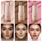 Contour Stick Set for Natural Matte Finish - Waterproof Highlighters and Shadow for V-Face Shaping and Contouring Makeup