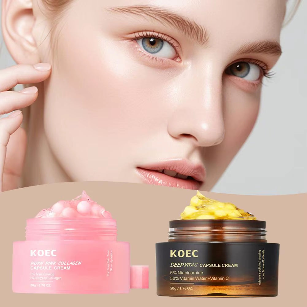 KOEC Anti-Wrinkle Face Cream with Polypeptide Collagen for Moisturizing, Tightening, and Soothing Hydration