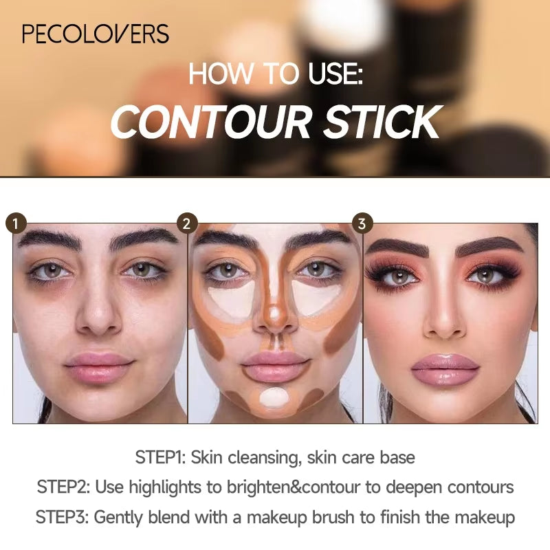 Full Coverage Concealer and Foundation Stick for Blemish and Dark Circle Correction - Face Makeup Primer Pen