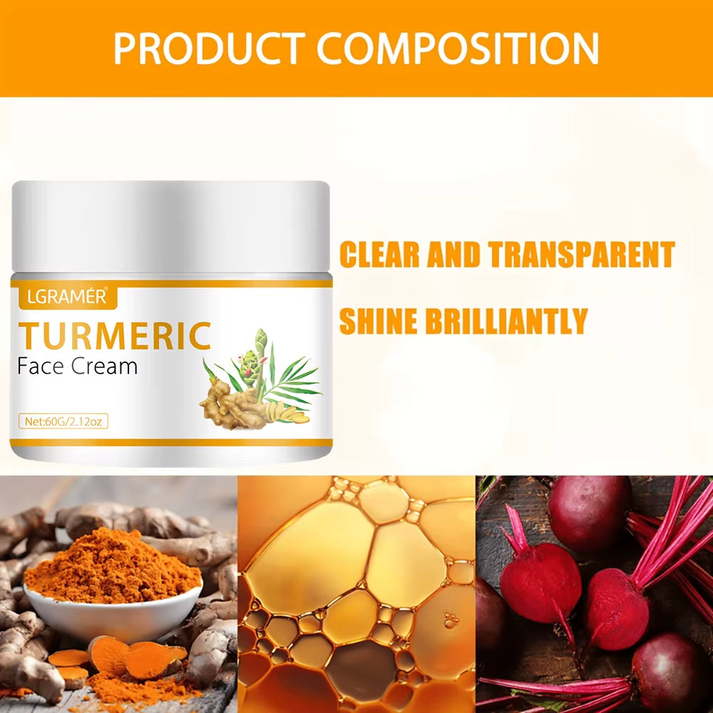 Turmeric Infused Moisturizer - Dual Action Day & Night Cream for Dark Spot Correction, Anti-Wrinkle, and Acne Pigmentation Treatment