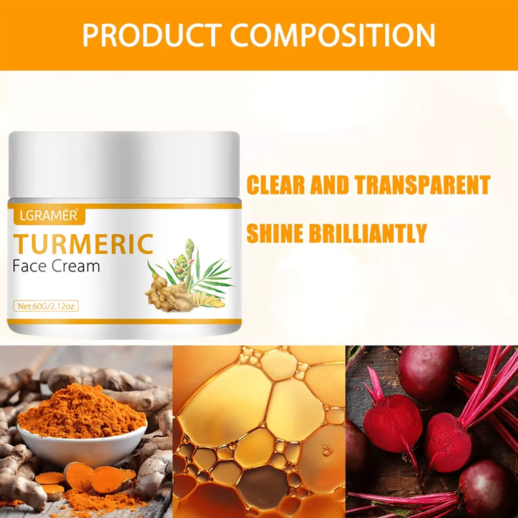 Turmeric Infused Moisturizer - Dual Action Day & Night Cream for Dark Spot Correction, Anti-Wrinkle, and Acne Pigmentation Treatment