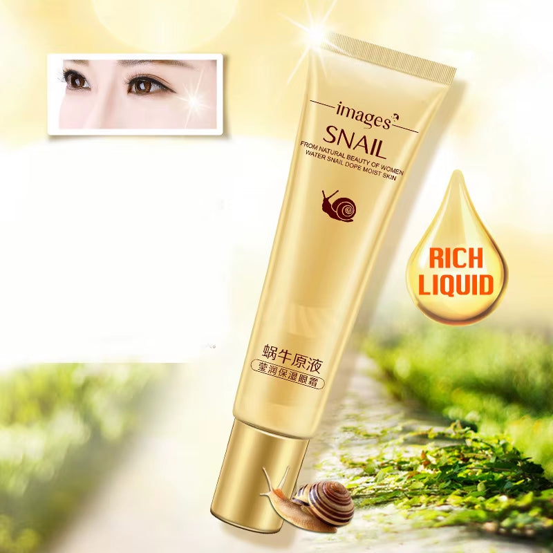 Snail Essence Eye Cream for Dark Circles, Puffiness, and Wrinkles - Moisturizing Anti-Aging Eye Gel