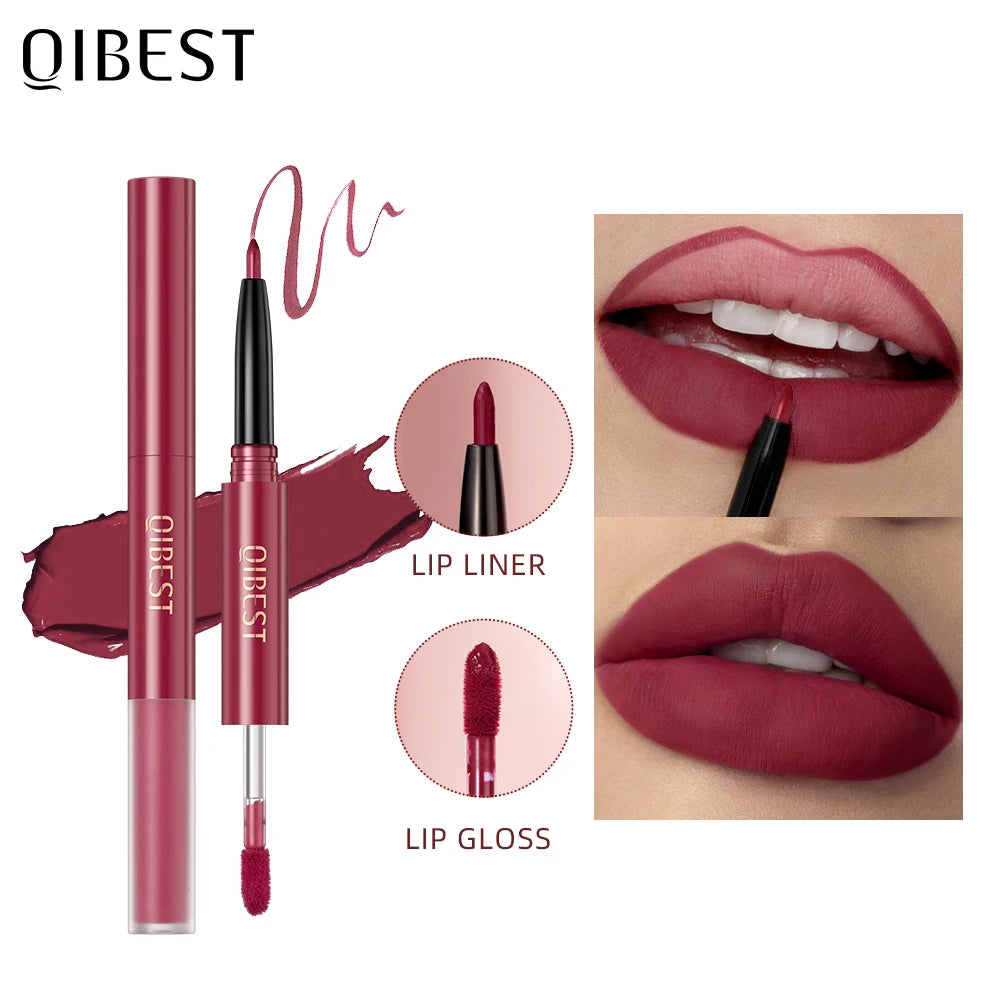 Transform Your Look with Our Double-End Waterproof Lip Gloss and Lipstick Pencil Set – Long Lasting Matte Lip Liner Available in 6 Stunning Colors!