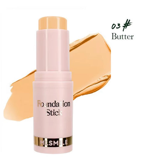 Full Coverage Facial Stick Foundation for Dark Skin - Long-Lasting Oil-Control Concealer Base Cream with Matte Natural Finish