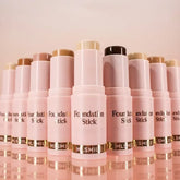 Full Coverage Facial Stick Foundation for Dark Skin - Long-Lasting Oil-Control Concealer Base Cream with Matte Natural Finish