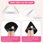 8 PCS Pure Cotton Soft Triangle Wedge Makeup Powder Puffs for Loose Mineral Body Powder, Cosmetic Foundation Sponge Tool (4 Black + 4 White)