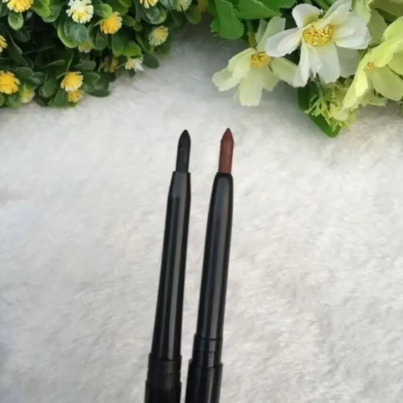 3-Piece Set of Waterproof Retractable Eyeliner Pencils in Black and Brown for Women
