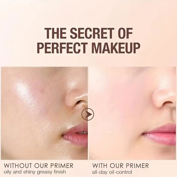 Makeup Set: 2-Piece Primer and Matte Velvet Waterproof Foundation for Long-Lasting, Portable Travel Use