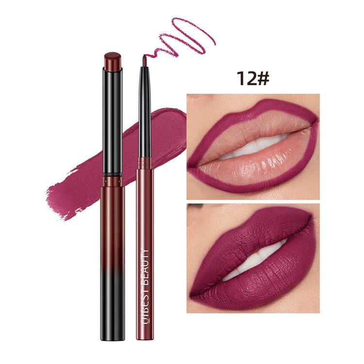 Ultimate Matte Nude Lipstick and Lip Liner Pencil Set - Waterproof, Long-Lasting, and Perfect for All-Day Wear!