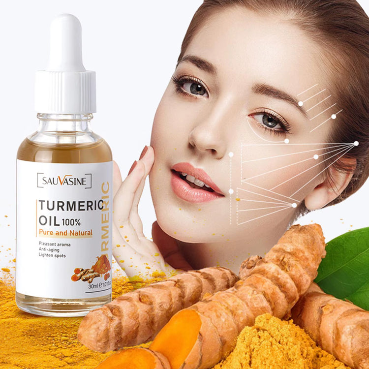 5-Piece Turmeric Facial Care Set: Acne Cleansing Cream, Anti-Aging Serum, and Dark Spot Moisturizer for Radiant Skin