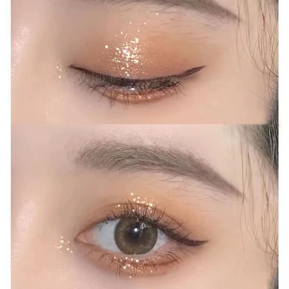 - Butter Orange and Brown Shades with Pearly, Matte, and Glitter Finishes for Long-Lasting Eye Makeup