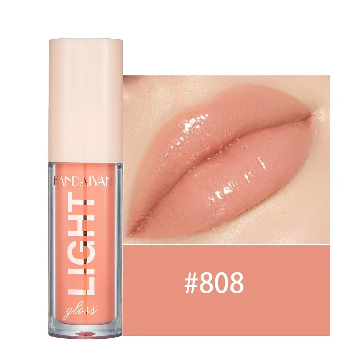 Glitter Pearlescent Moisturizing Lip Gloss - Long-Lasting, Non-Stick, Shimmering Red  for Women