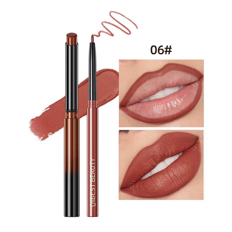 Ultimate Matte Nude Lipstick and Lip Liner Pencil Set - Waterproof, Long-Lasting, and Perfect for All-Day Wear!