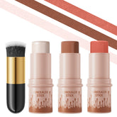 Contour Stick Set for Natural Matte Finish - Waterproof Highlighters and Shadow for V-Face Shaping and Contouring Makeup