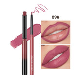 Ultimate Matte Nude Lipstick and Lip Liner Pencil Set - Waterproof, Long-Lasting, and Perfect for All-Day Wear!