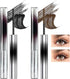 3D Curling Eyelash Mascara,Slim Washable Metal Iron Brush Mascara, Waterproof Long Lasting No Clumping Iron Strong Mascara Black + Brown 2Pcs