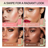 Professional Bronzer and Highlighter Stick for Contouring and Blushing - Peach Shade, Korean Cosmetic Powder