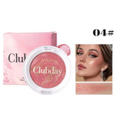 Pearly Blush Marble Pattern Face Makeup - Long-Lasting Brightening Blush and Highlight with High Pigment Contour