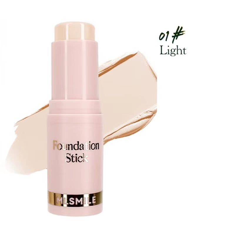 Full Coverage Facial Stick Foundation for Dark Skin - Long-Lasting Oil-Control Concealer Base Cream with Matte Natural Finish