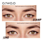 Waterproof Black Liquid Eyeliner Stamp - Fast Dry Double-Ended Makeup Pencil for Women