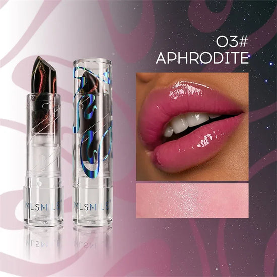 Transform Your Look with Color-Changing Lipstick - Moisturizing Formula & Mirror Glitter Finish in 4 Stunning Shades