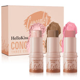 Contour Stick Set for Natural Matte Finish - Waterproof Highlighters and Shadow for V-Face Shaping and Contouring Makeup