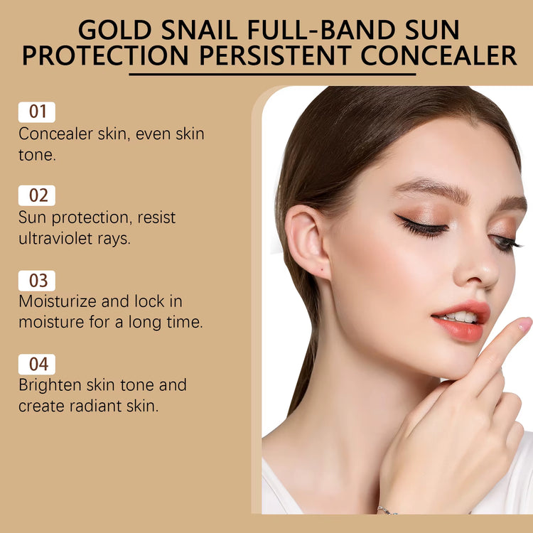 Gold Snail BB Cream SPF 50 - Moisturizing Sunscreen Makeup with Long-Lasting Concealing Properties