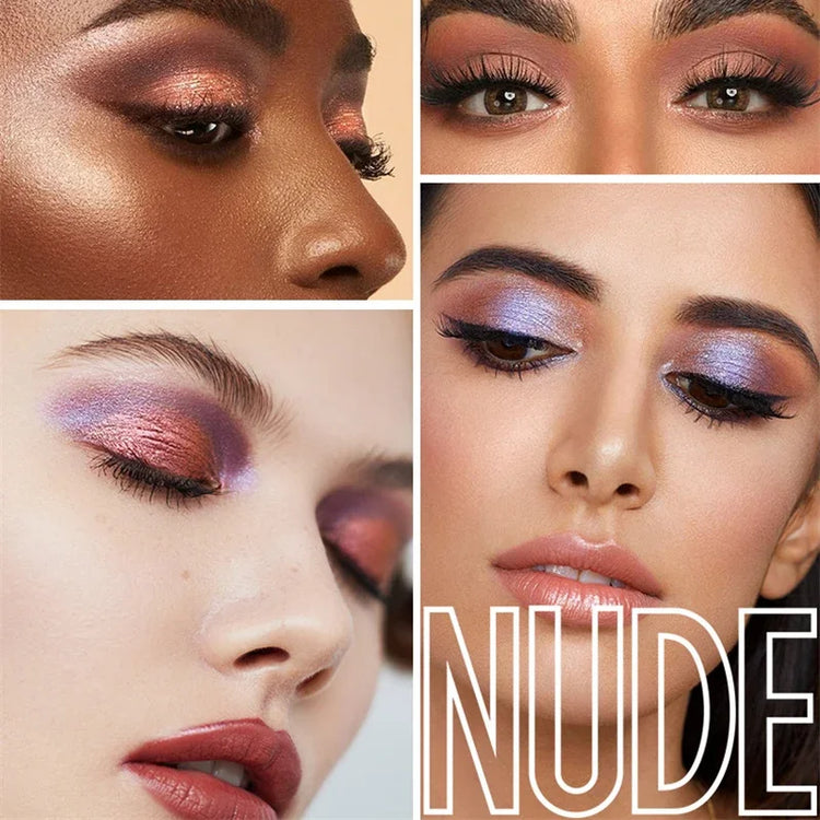 Nude Eyeshadow Palette - 9 Shades of Matte and Shimmer Pigmented Earth Tones