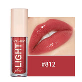 Glitter Pearlescent Moisturizing Lip Gloss - Long-Lasting, Non-Stick, Shimmering Red  for Women