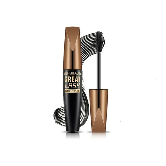 5D Waterproof Black Silk Fiber Mascara for Lengthening Eyelashes - Premium Female Makeup Cosmetic