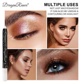 Metallic Purple Eyeshadow Pencil - Glitter Silkworm Liner Pen and Highlighter, Long-Lasting Gold and Blue Cream Eye Shadow Stick for Makeup Application